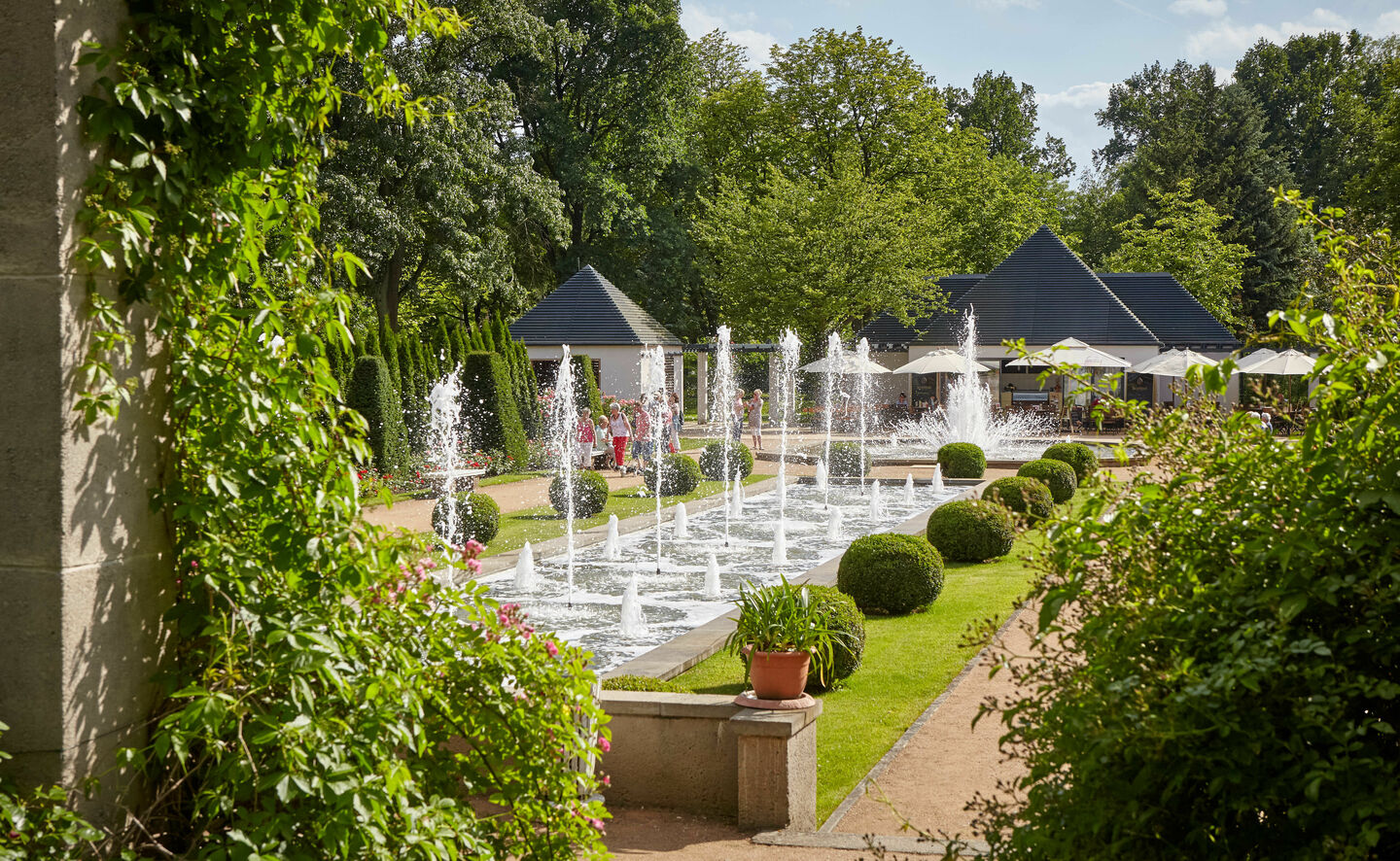 An den Gro&szlig;en Wasserspielen, Foto: Rico Hofmann