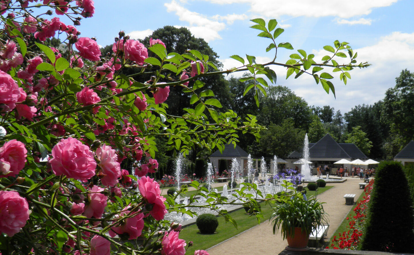 An den Gro&szlig;en Wasserspielen, Foto: Annette Schild