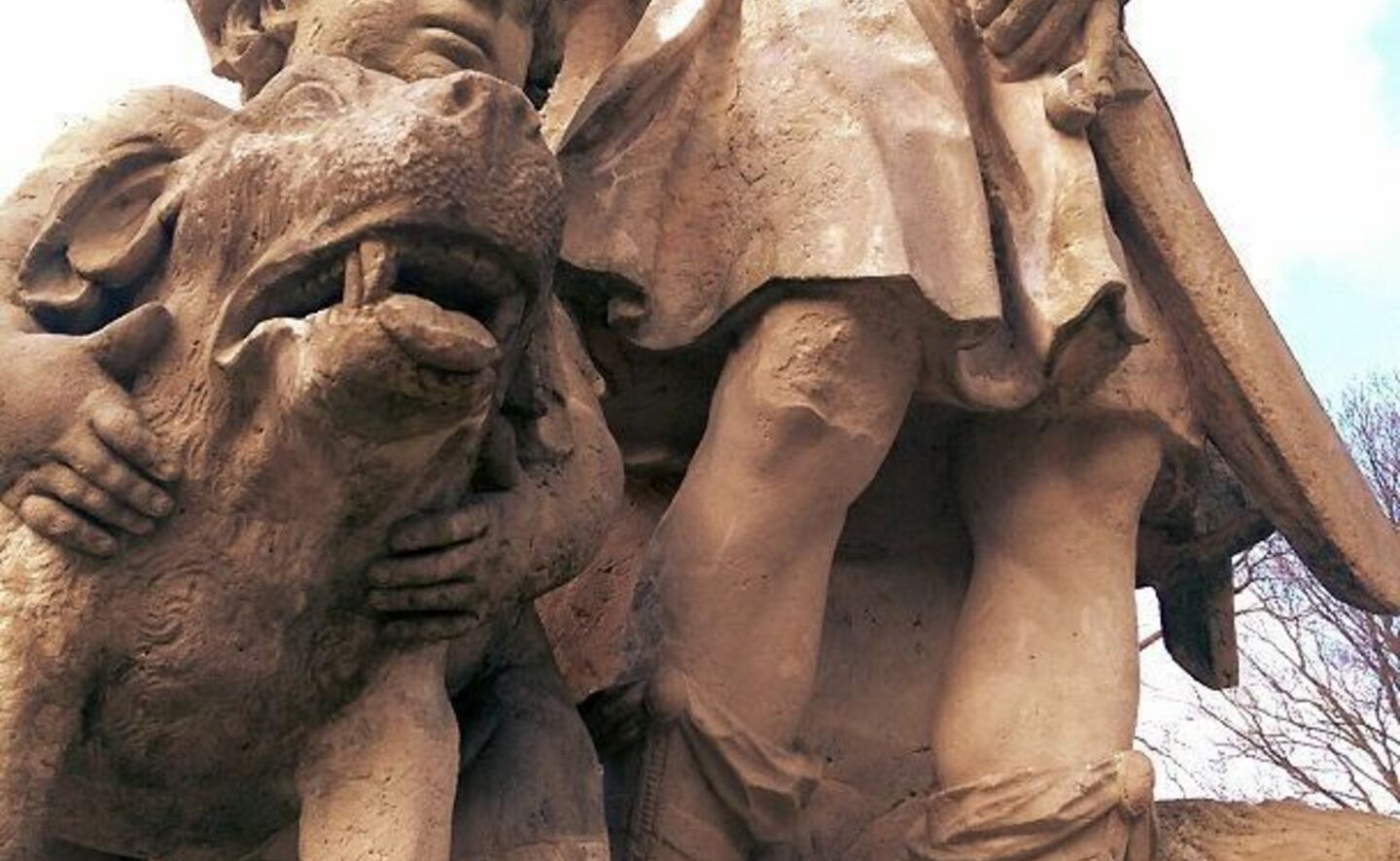 Sandsteinfiguren der Balustrade, Foto: Gemeindeverwaltung Neschwitz