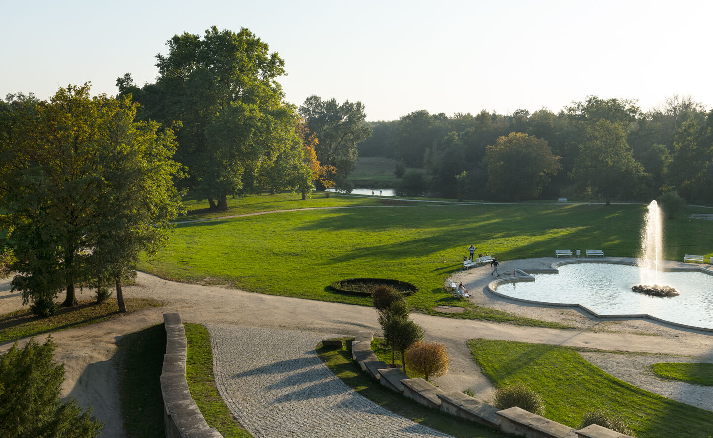 Blick auf Park und Schlossbrunnen, &copy; Leo Seidel