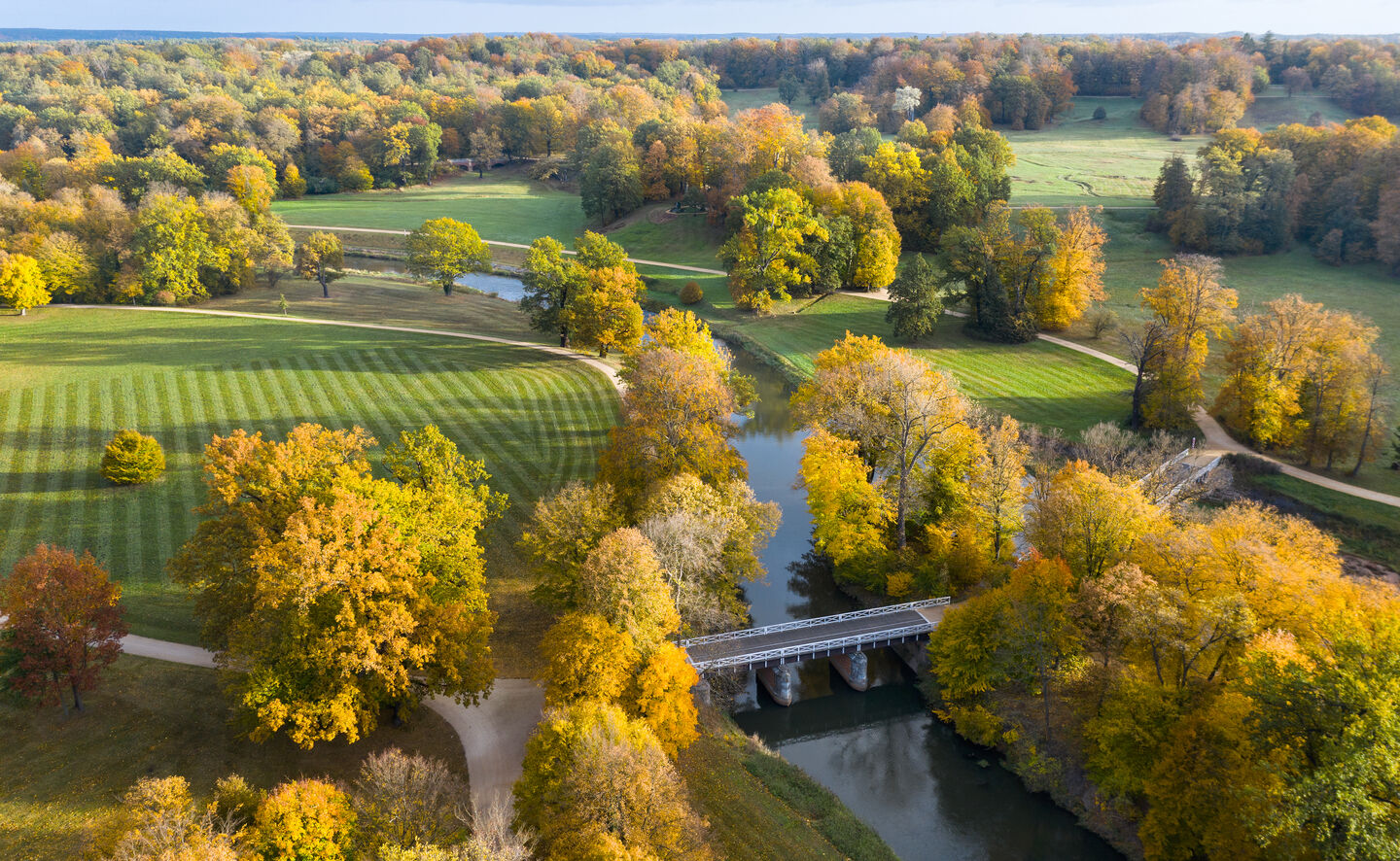 Luftaufnahme auf Doppelbr&uuml;cke &uuml;ber die Nei&szlig;e, &copy; Leo Seidel
