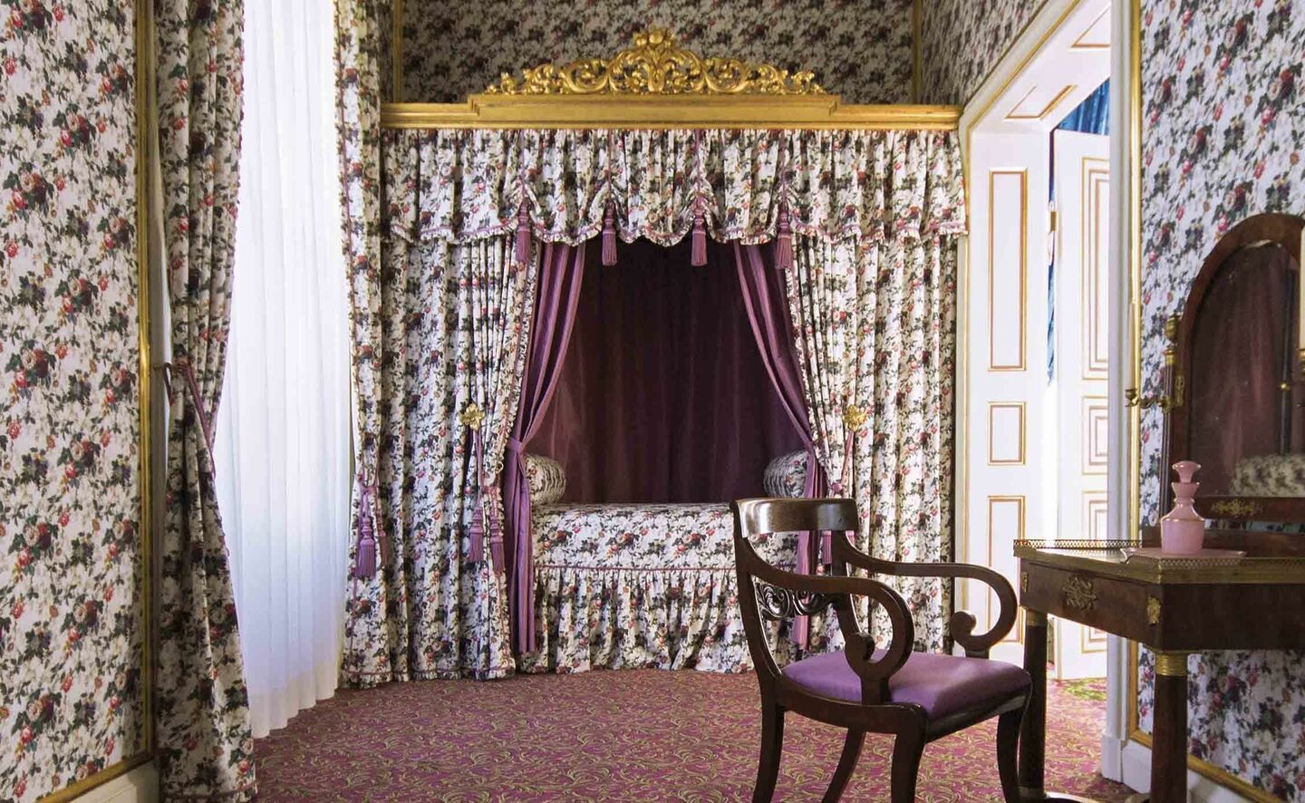 Schlafkabinett f&uuml;r hoheitliche G&auml;ste des Branitzer Schlosses, Foto: Gabriela Weidner, Cottbus / SFPM (2015)